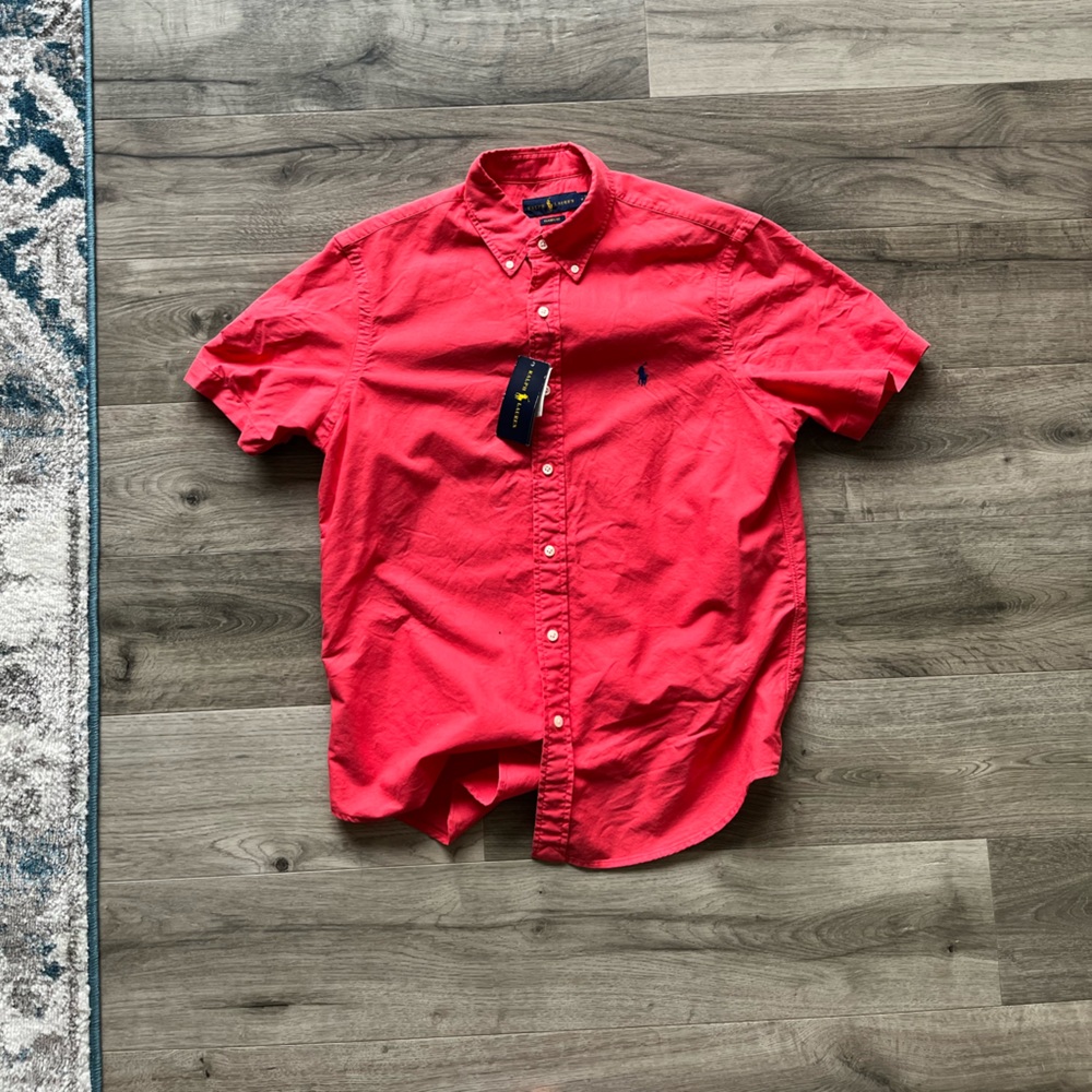 Pink Ralph Lauren coloured shirt medium.